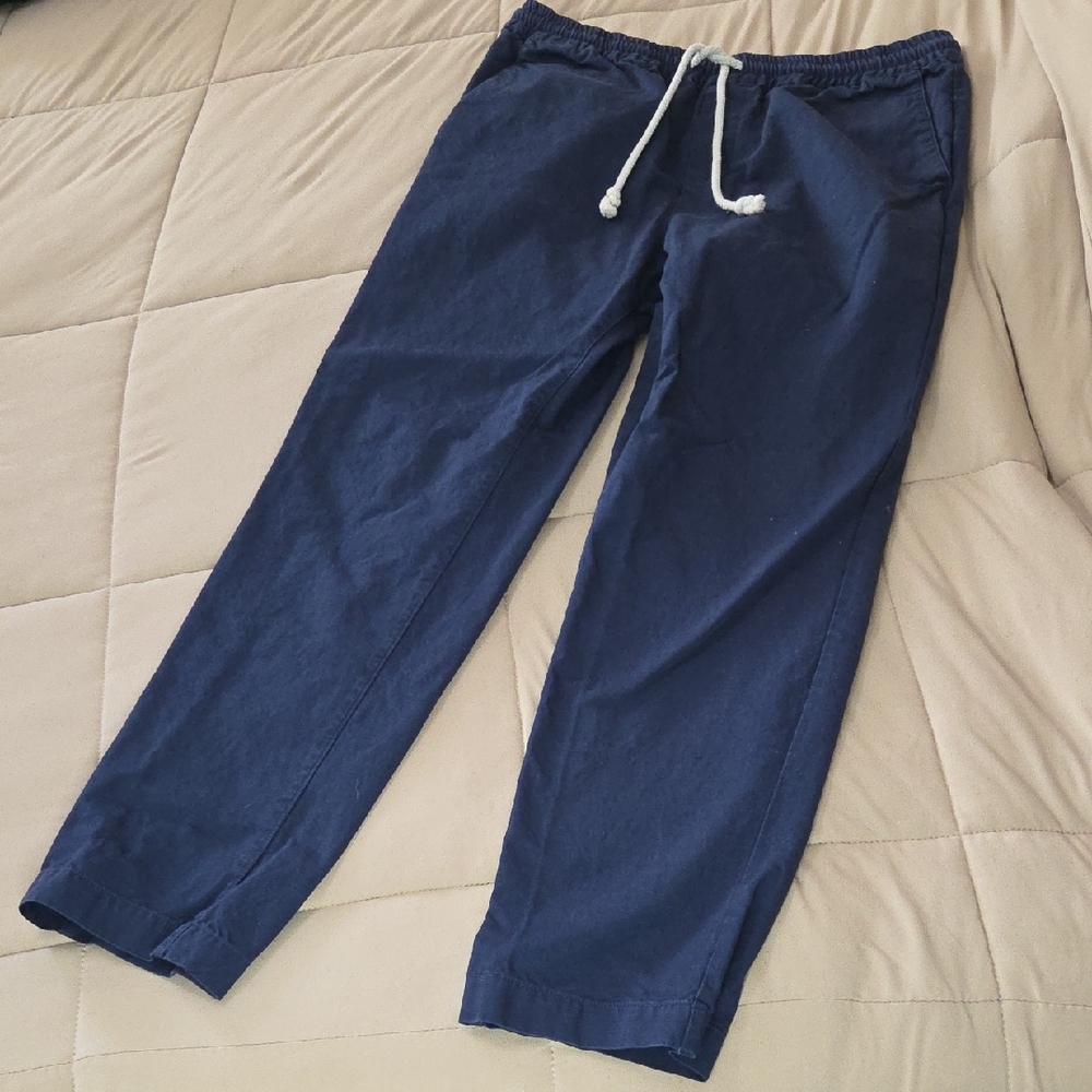 United By Blue Navy Drawstring Chino Pants